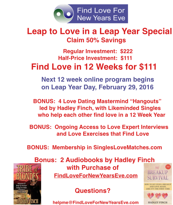 Singles leap to love on leap year day. FindLoveForNewYearsEve.com