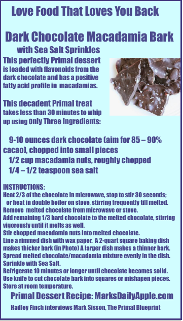 Dark Chocolate superfood w almond bark recipe. HappySexyLove.com